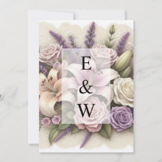 Minimalist calligraphy text invitation