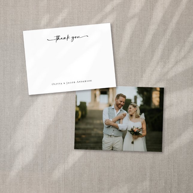 Minimalist Calligraphy Thank You Card (Creator Uploaded)