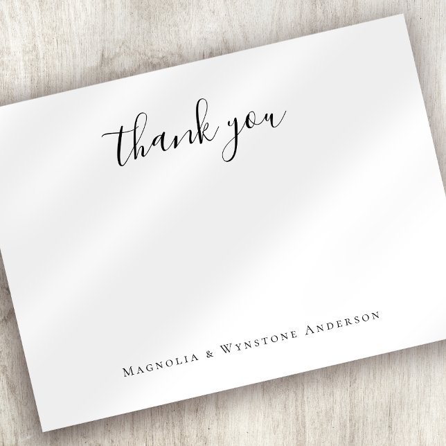 Minimalist Calligraphy Thank You Card (Creator Uploaded)