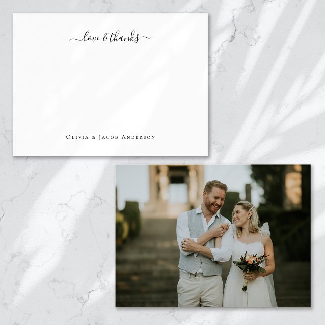 Minimalist Calligraphy Thank You Card (Creator Uploaded)