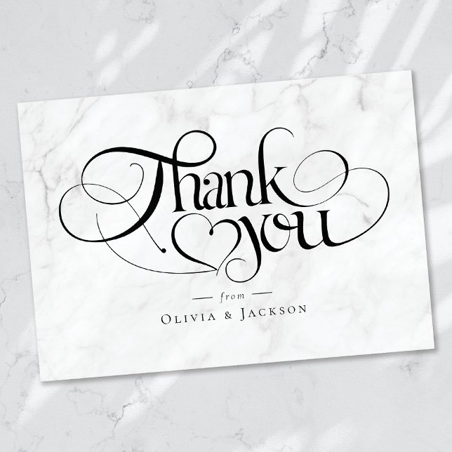 Minimalist Calligraphy Thank You Card (Creator Uploaded)