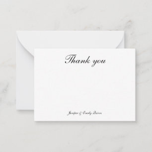 Minimalist Calligraphy Thank You Card