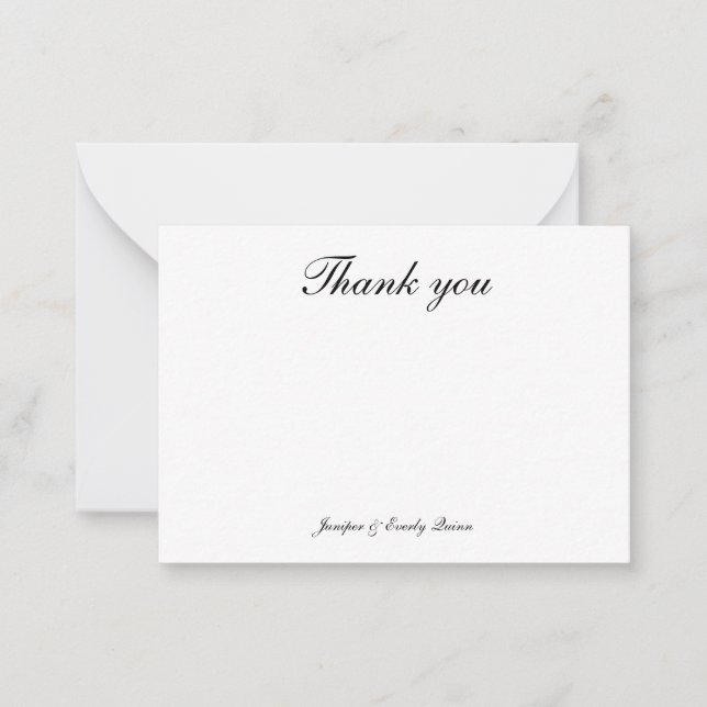 Minimalist Calligraphy Thank You Card (Front)