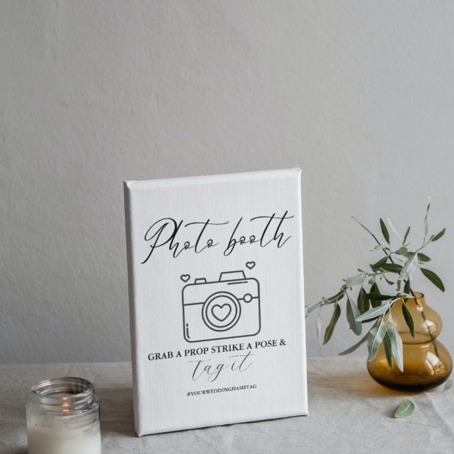 Minimalist  Calligraphy Wedding Photo Booth Sign (Creator Uploaded)