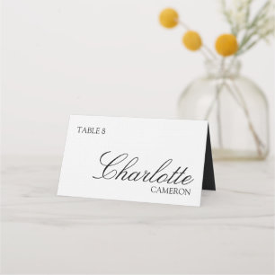 Minimalist Calligraphy Wedding Place Card