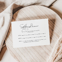 Minimalist Calligraphy Wedding Song Request Card