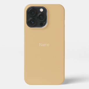 Minimalist camel custom name monogram solid plain iPhone 13 pro case