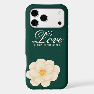 Minimalist Camellia Flower Botanical Dark Green