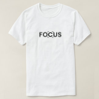 Minimalist Camera Lens Blur Focus Typography T-Shirt