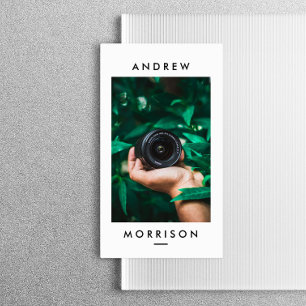 Minimalist Camera Photographer Business Card