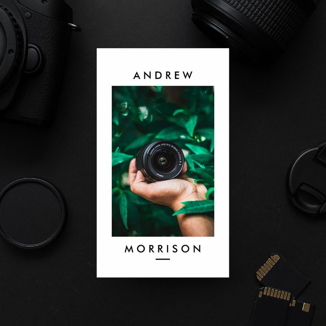 Minimalist Camera Photographer Business Card (Creator Uploaded)