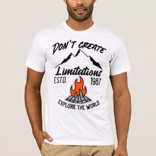 Minimalist Campfire Icon Design, Camping  T-Shirt