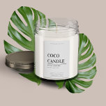 Minimalist Candle Label<br><div class="desc">Modern,  simple design in black and white for personalised candle labels. Personalise this design for your candle business!</div>