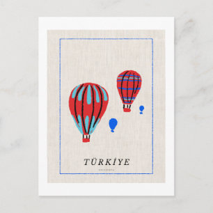 Minimalist Cappadocia Poster - Türkiye Souvenir Holiday Postcard