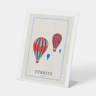 Minimalist Cappadocia Poster - Türkiye Souvenir Pedestal Sign