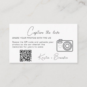 Minimalist Capture The Love Card Template, QR Code