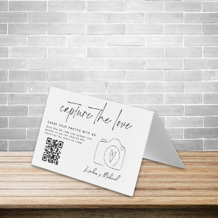 Minimalist Capture The Love QR code Folded Card