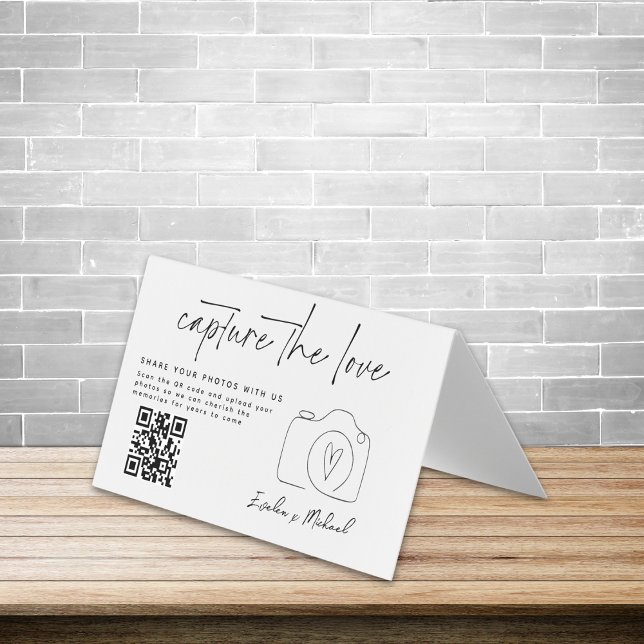 Minimalist Capture The Love QR code Folded Card (Creator Uploaded)