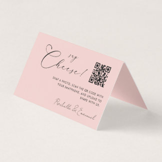 Minimalist Capture The Love QR code Folded Card
