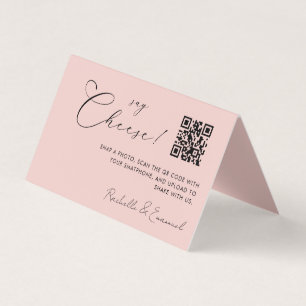 Minimalist Capture The Love QR code Folded Card