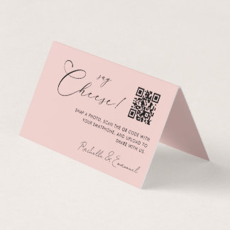 Minimalist Capture The Love QR code Folded Card
