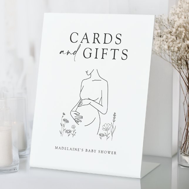 Minimalist Cards and Gifts Baby Shower Pedestal Sign (Creator Uploaded)
