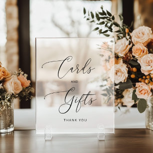 Minimalist Cards and gifts frosted Acrylic Sign