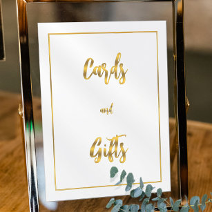 Minimalist Cards and Gifts on White Foil Prints