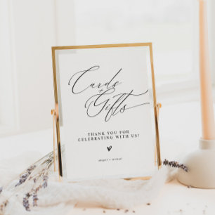 Minimalist Cards and Gifts Wedding Sign