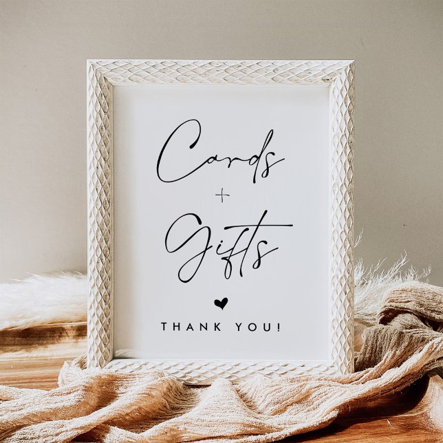 Minimalist Cards and Gifts Wedding Table Sign (Creator Uploaded)