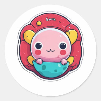 "Minimalist Cartoon Cancer Sticker – Simple and Bo