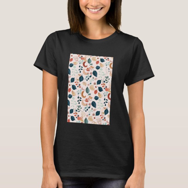 Minimalist Cashew Pattern Art T-Shirt (Front)