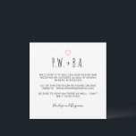 Minimalist Casual Modern Initials Heart Wedding Invitation<br><div class="desc">This wedding invitation features the couple's initials in a bold mixed type style with a small pink heart above, the wedding details in casual, conversational wording in the middle, and their full names in script at the bottom. The white background and black type keep it clean and simple. A great...</div>