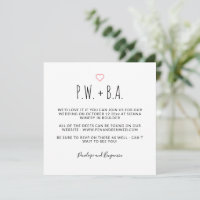 Minimalist Casual Modern Initials Heart Wedding