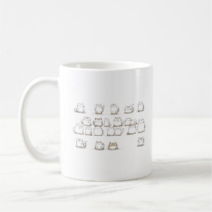 Minimalist Cat Line Art - Elegant Hand-Drawn Coffee Mug
