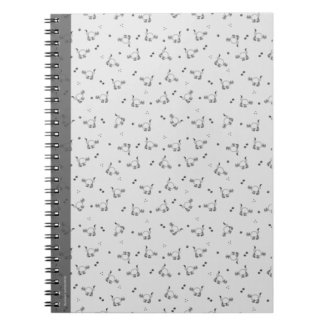 Minimalist Cat Line Art Notebook (Front)