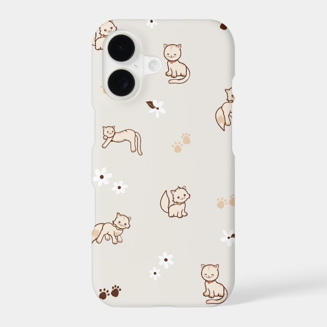 Minimalist Cat Phone Case (Back)
