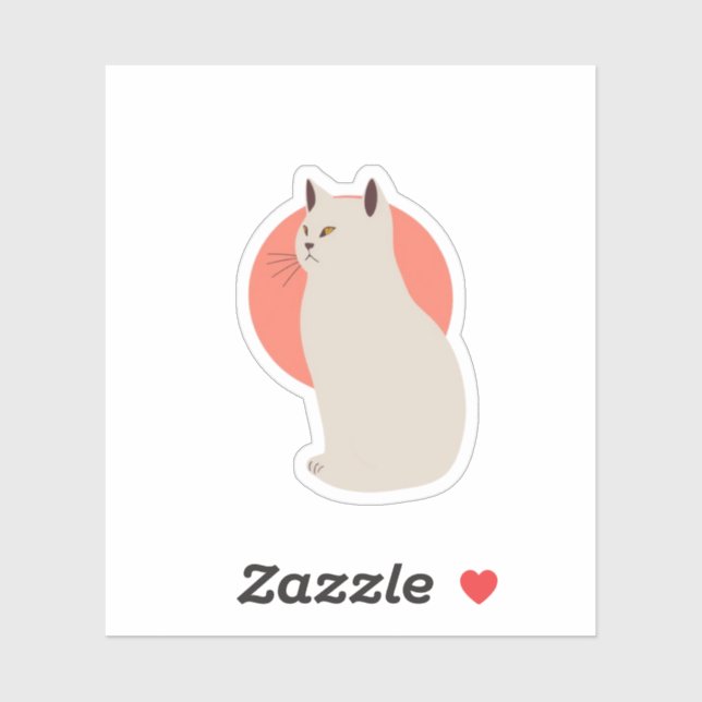 Minimalist Cat Silhouette Sticker – Cute & Aesthet (Sheet)