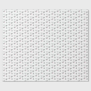Minimalist Cat & Yarn Hand-Drawn Wrapping Paper