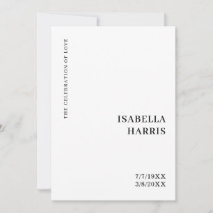 Minimalist Celebration of Life Design Invitation