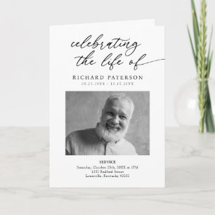 Minimalist Celebration of Life Funeral Program Programme