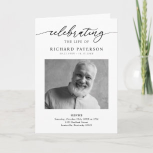 Minimalist Celebration of Life Funeral Program Programme