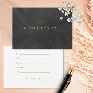 Minimalist Chalkboard Gift Certificate