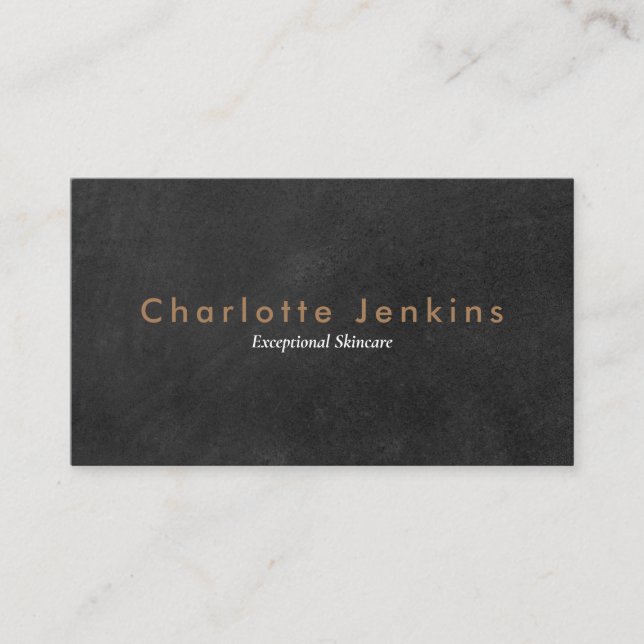 Minimalist Chalkboard Professional Business Card (Front)