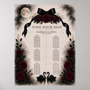 Minimalist Champagne Tower Wedding Seating Chart