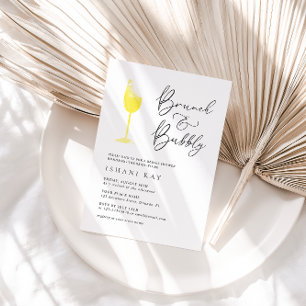 Minimalist Champange Brunch & Bubbly Bridal Shower Invitation