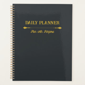Minimalist Charcoal Gold Planner