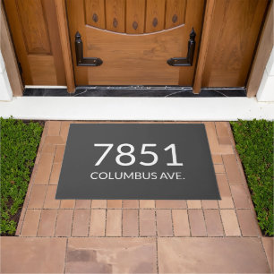 Minimalist charcoal grey and white elegant doormat