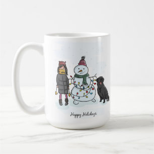 Minimalist Charming White Christmas Cosy Clean Coffee Mug
