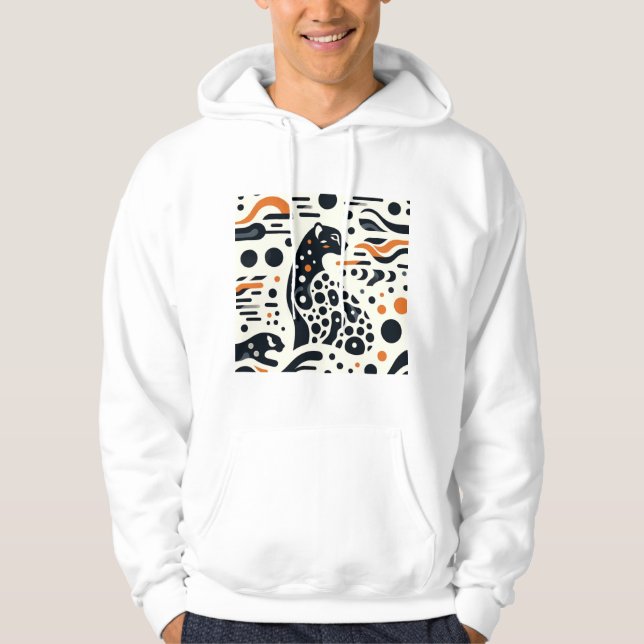 Minimalist Cheetah Spot Hooded Sweatshirt (Front)